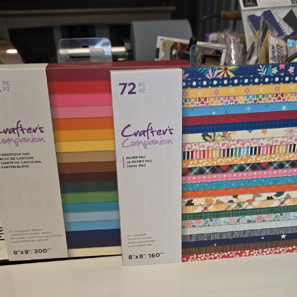 Crafter's Companion 8x8 All Occasions Patterned And Solids Paper Pad Set - Picture 1 of 3